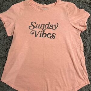 Old Navy Pink 'Sunday Vibes' T-Shirt